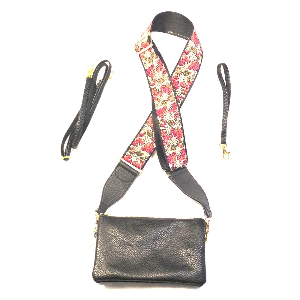 💐Interchangeable guitar strap crossbody wristlet